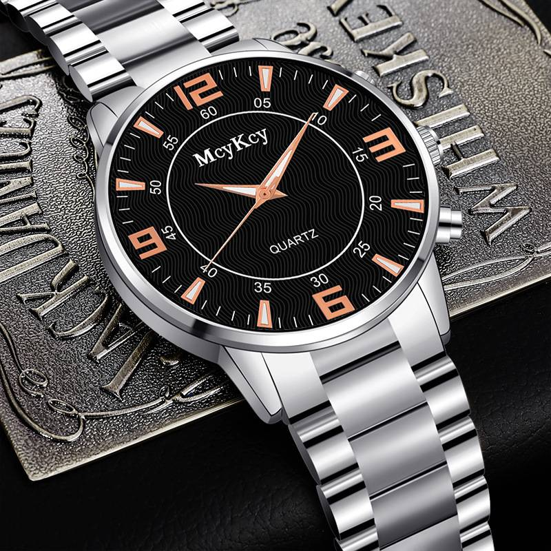 Men's Watch Gift Watch Simple Alloy Steel Band Quartz Men's Watch_voghion.com