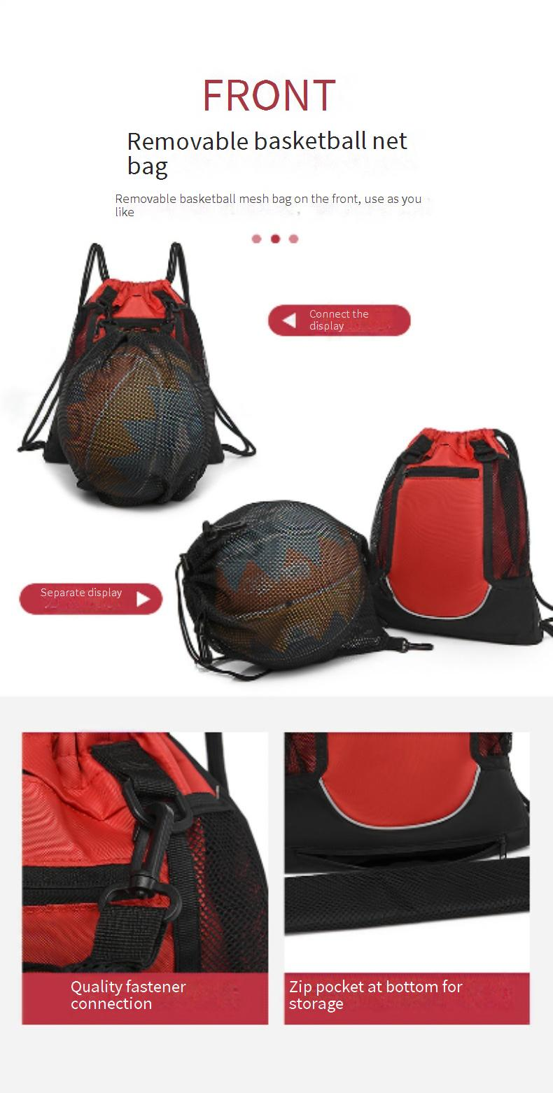 Storage Bags Basketball Bag Football Volleyball Bag Multi Functional Sports Drawstring Backpack Detachable Tennis Bag Net Bag_voghion.com