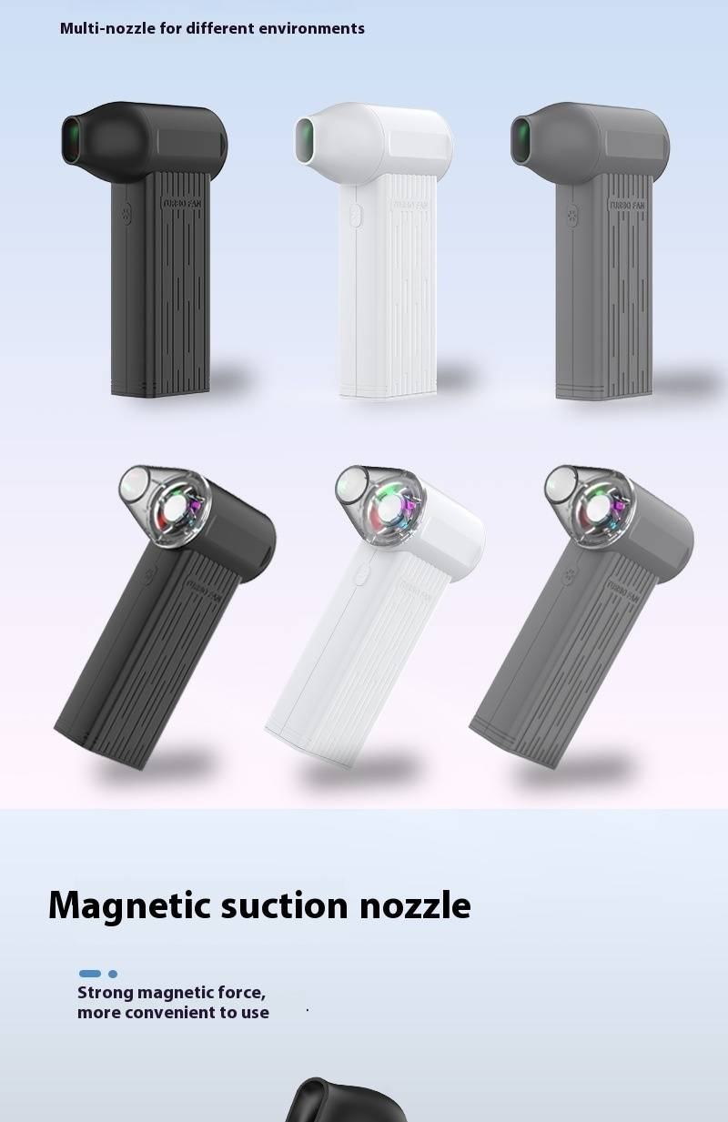 XU7 Turbo Blower Fan - 130.000 RPM hogesnelheids-, multifunctionele buitenblazer (LED-lamp, verstelbare sproeikop)_voghion.com