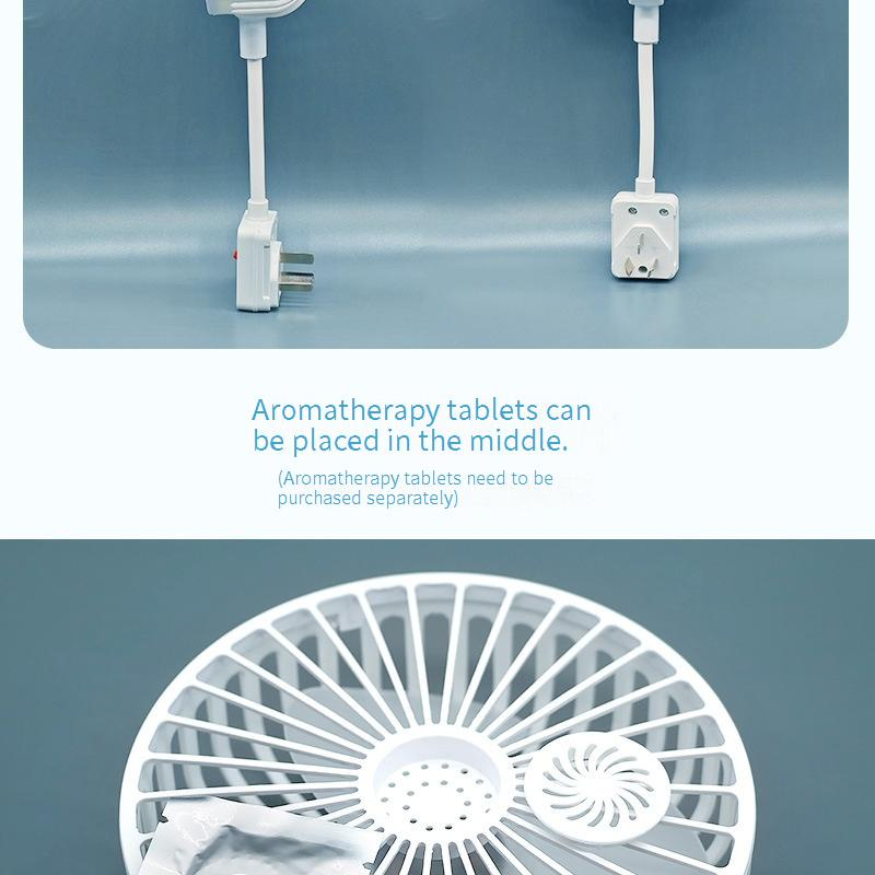 Round Plug-in Desk Fan - Ultra Quiet & Portable (USB/AC Power Perfect For Office & Home Use)_voghion.com