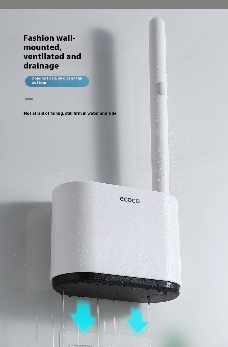 Disposable Toilet Brush Set – Wall-Mounted Hygienic Cleaning Kit With 16 Replaceable Heads (Ocean Scent, Long Handle, 360° Deep Cleaning)_voghion.com