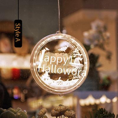 Luci LED per Halloween - Decorazioni spettrali viola/bianco caldo per feste, casa e bar (zucca, fantasma, scheletro, ragno, spaventapasseri)_voghion.com