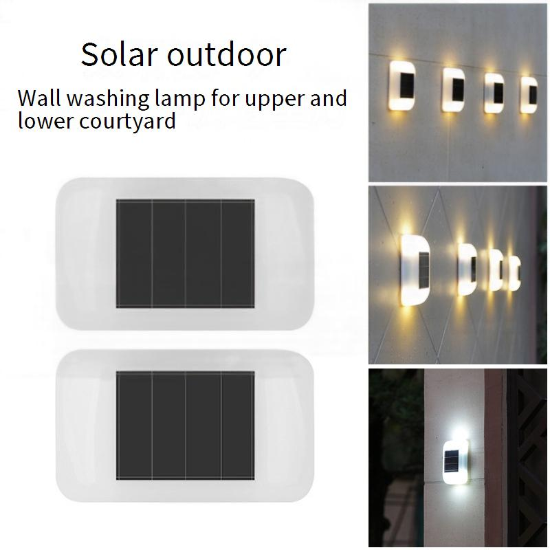 Solar-Wandleuchten für den Außenbereich, wasserdichte moderne Terrassenleuchten für Garten, Zaun, Villa-Außenwandbeleuchtung_voghion.com