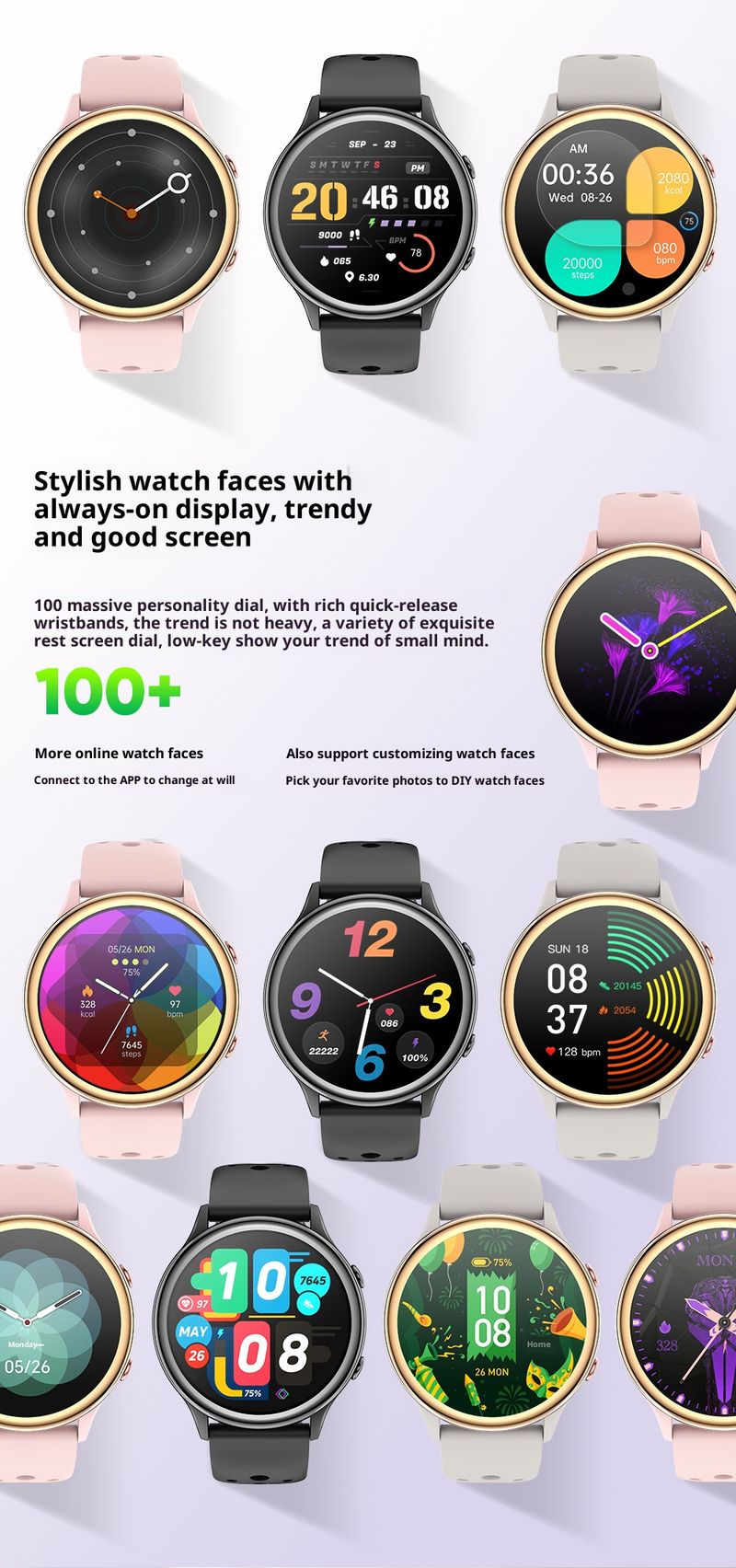 K53 Smart Watch With Bluetooth Calling, Heart Rate & Sleep Monitor, Waterproof Fitness Tracker For Men & Women_voghion.com