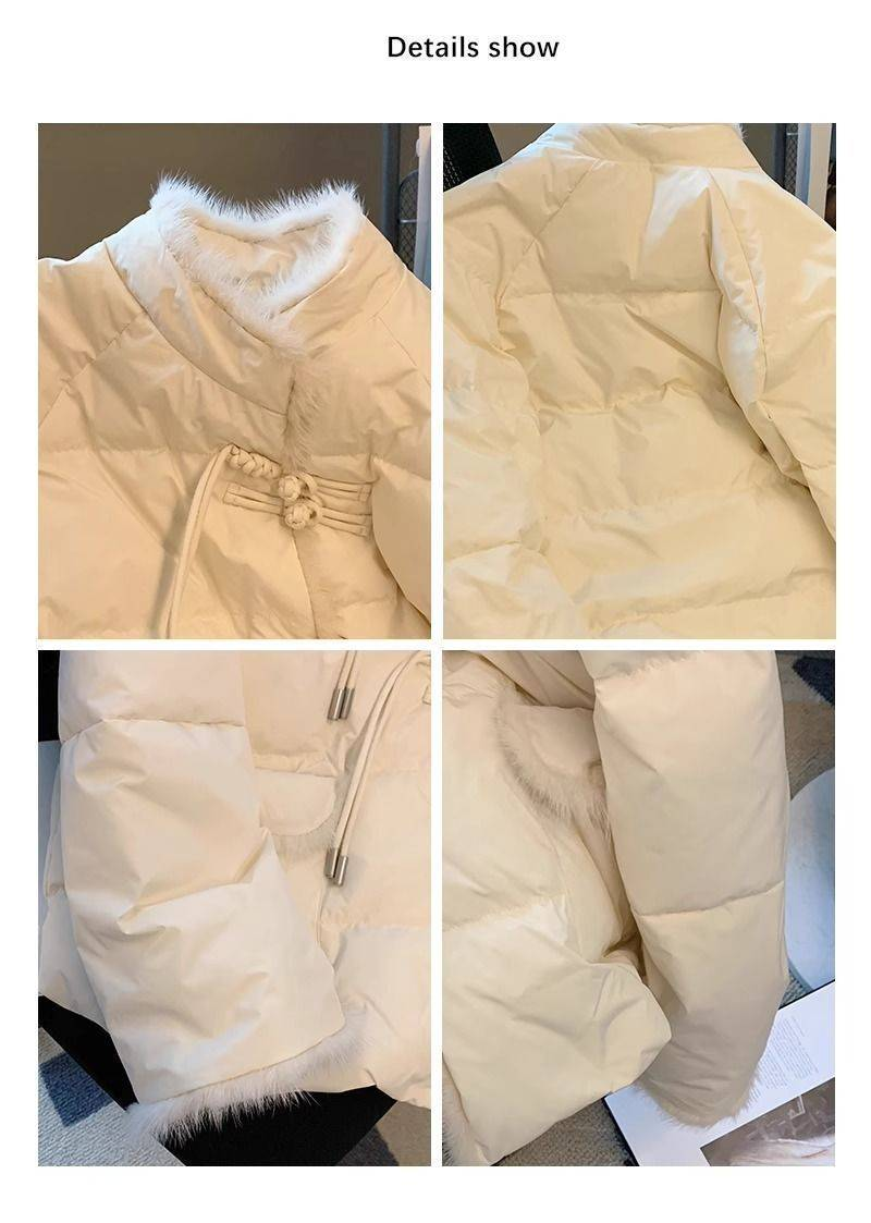 Retro-Chic Damen-Baumwollmantel mit Knotenknöpfen und Quasten – Stehkragen, geometrisches Muster, leichte Winterjacke_voghion.com