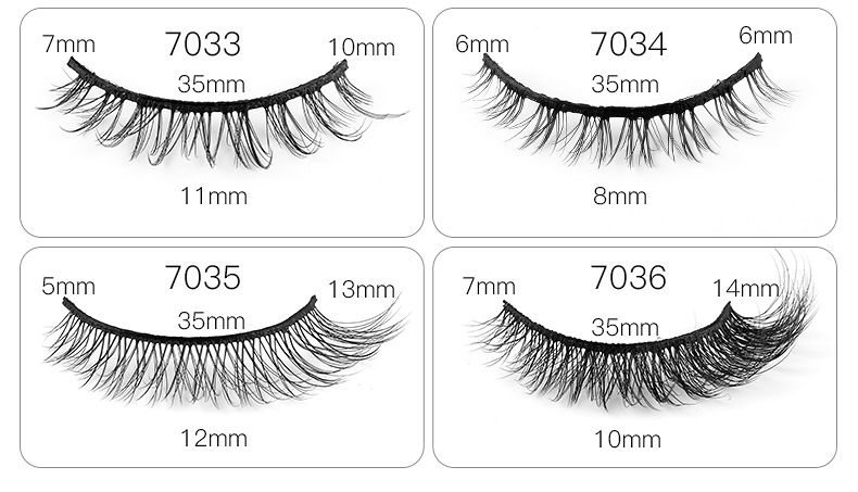 European And American Hot-Selling 7 Pairs Natural Synthetic False Realistic Curl Long Eyelashes In Stock_voghion.com