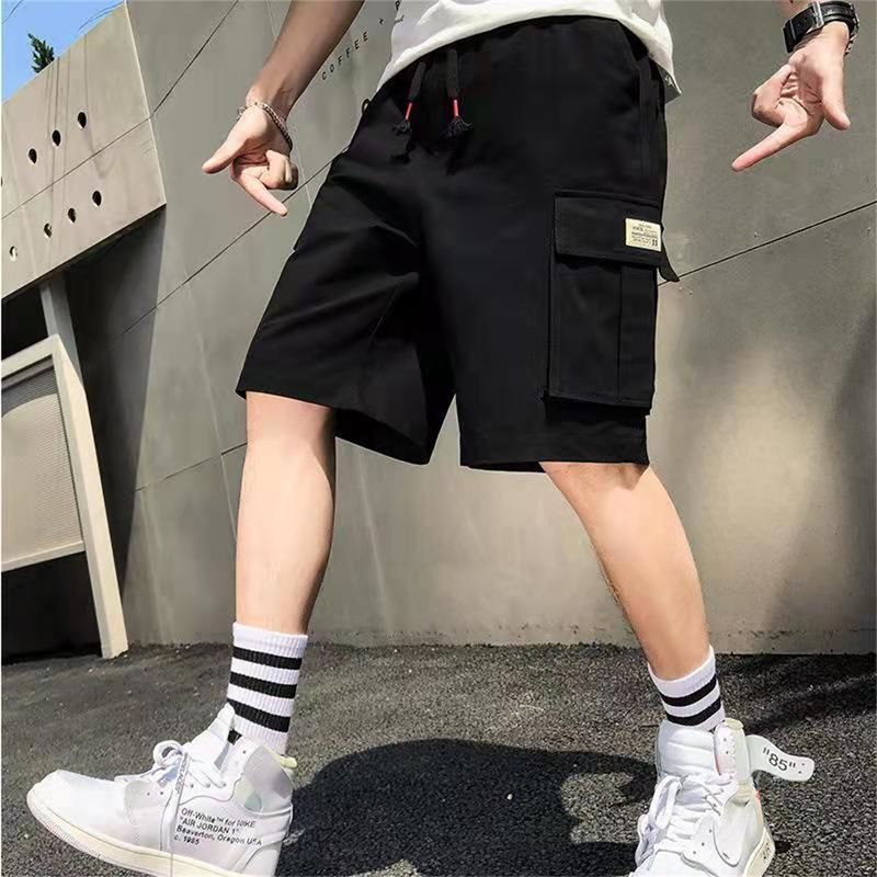 Muške ljetne tanke ležerne hip hop hlače, trendi brend, brzosušeće, široke džepove, elastični struk s vezicom_voghion.com