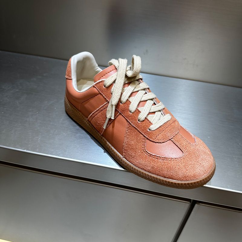 Korean Pinyin De Training Round Toe Lace Up Sports For Women's Autumn And Winter Versatile Casual Flat Bottom Genuine_voghion.com