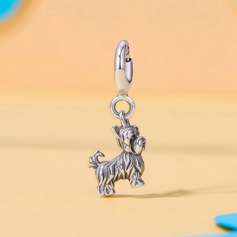 Yorkshire Terrier Locket Pendant Charm Sterling Silver Charm_voghion.com