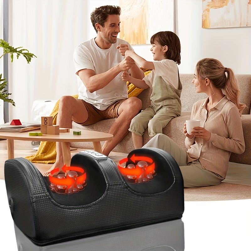 Shiatsu Foussmassagegerät fir Blutzirkulatioun an Entspanung - Foussmassagegerät fir Entspanung mat Hëtzt - Pappesdagscadeau Mammedagscadeau Pappesdag_voghion.com