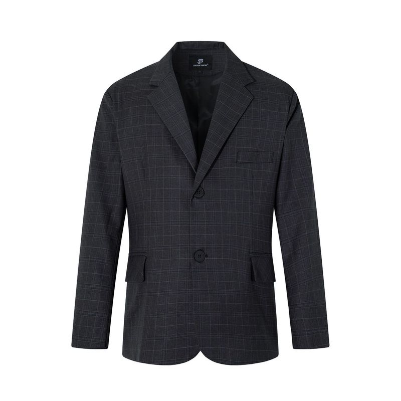 Eon Modish 25 Autumn New High-Quality Simple Plaid Loose Suit Blazer_voghion.com