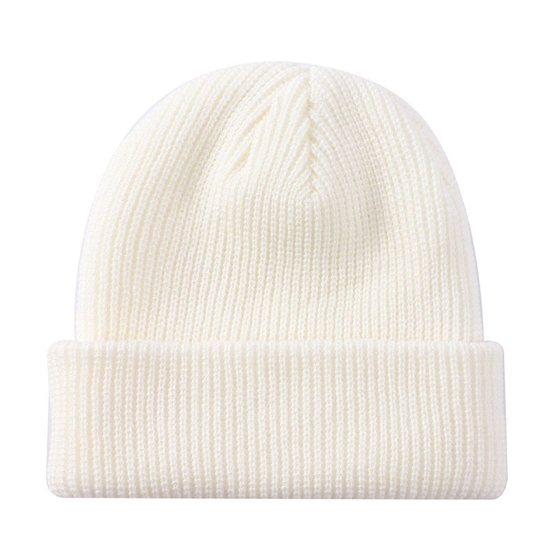 Cappello lavorato a maglia semplice alla moda per autunno e inverno, cappello di lana per esterni, uomo e donna, cappello caldo all'ingrosso, tinta unita_voghion.com