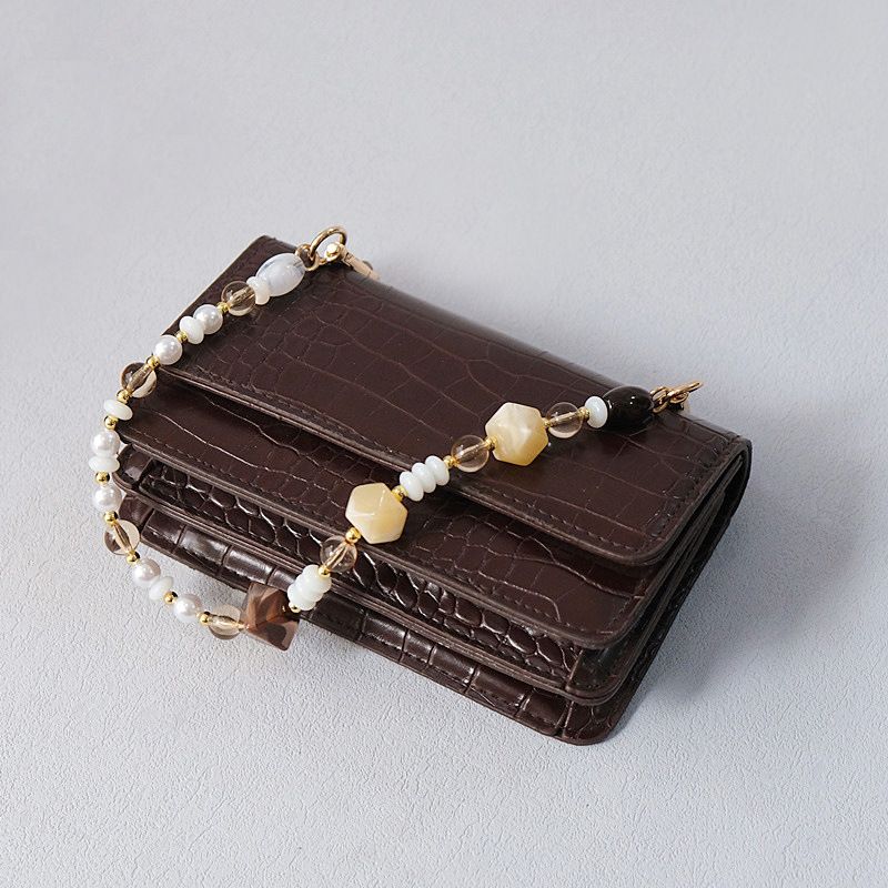 Mode Perle Perlen Handgemachte Farbe-Block Harz Tasche Handheld Acryl Perle Dekorative Kette_voghion.com
