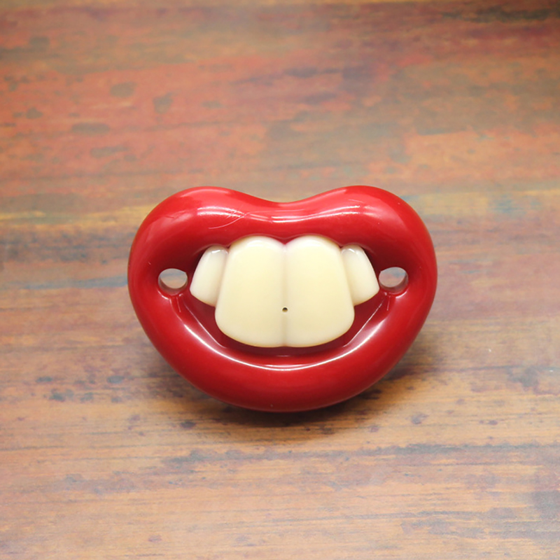 Funny Lips Teeth Toddler Baby Silicone Dummy Soother Teething Sleep Pacifier_voghion.com