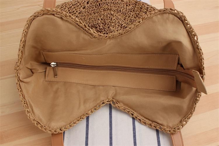 Borsa in tessuto moda borsa a tracolla singola borsa da donna borsa in paglia corda di carta borsa da spiaggia vacanza zaino a tracolla_voghion.com