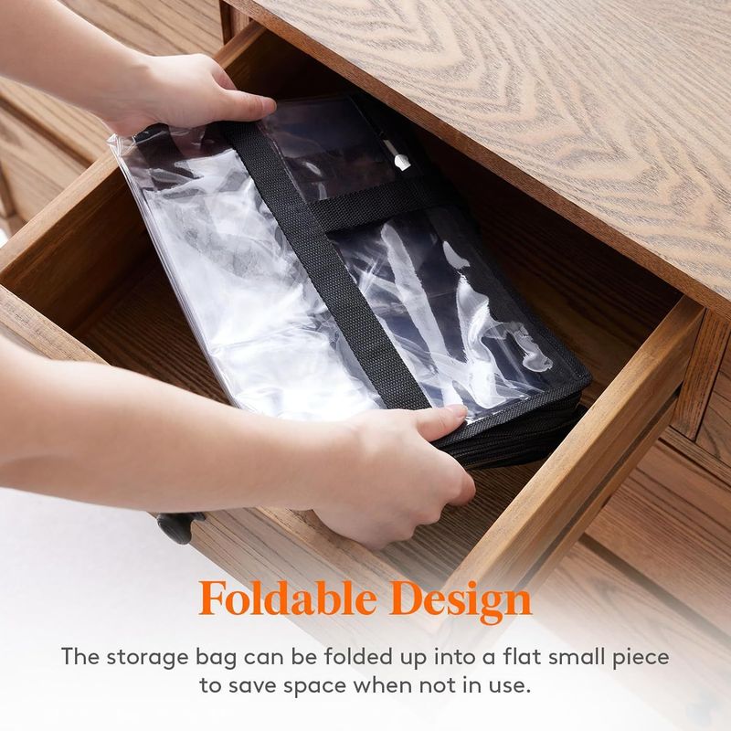 Extra große Aufbewahrungstasche mit Reißverschluss und Griffen – robuster Kleider-Organizer für Reisen, Umzüge und Zuhause (platzsparendes, faltbares Design)_voghion.com