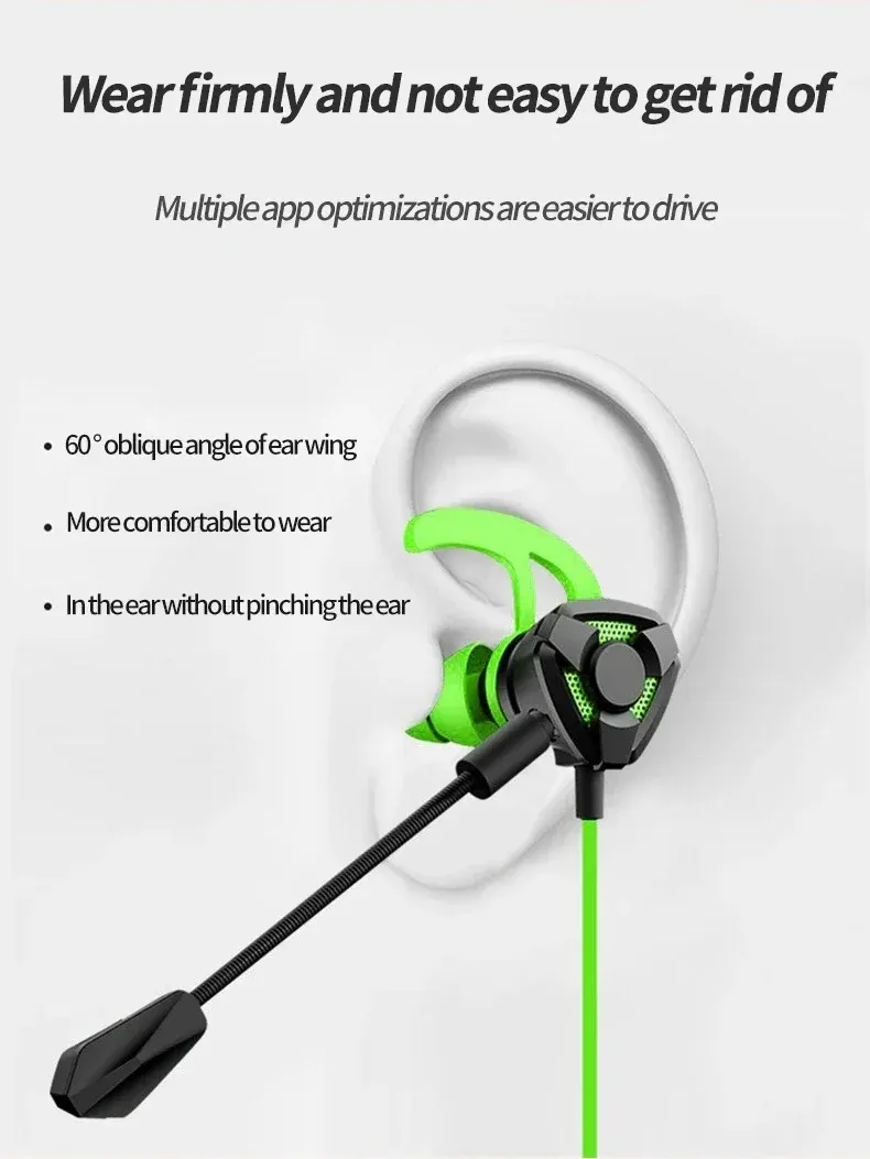 Auriculares Gr con cable, auriculares para juegos con micrófono para PUBG, PS4, CSGO, compatibles con teléfono, tableta y portátil._voghion.com