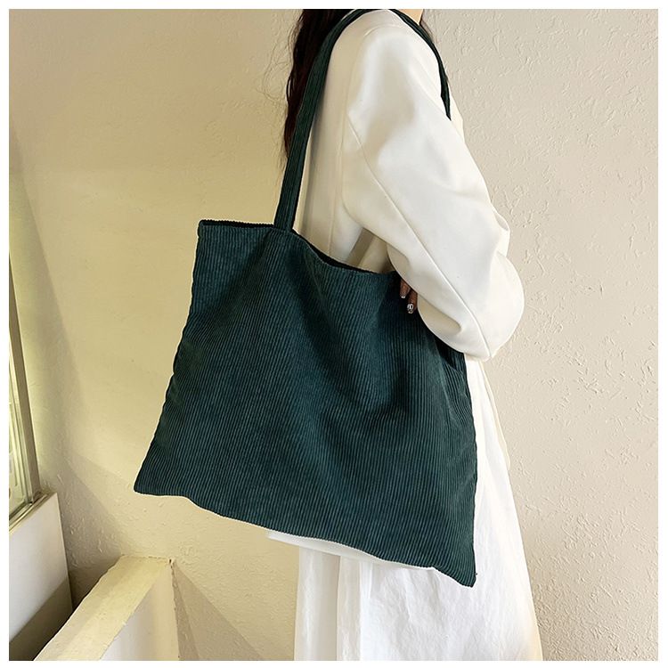 Borsa da donna in velluto a coste 2025, nuova moda, grande capacità, borsa a tracolla, borsa da pendolare_voghion.com