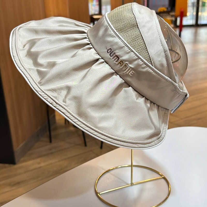 High Quality UV Resistant Empty Top Korean Version New Mesh Splicing Large Eave Hat, Breathable Sun Hat For Children_voghion.com