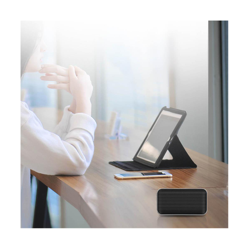 Mini caixa de som portátil sem fio para áreas externas, áudio de bolso ultrafino, Bluetooth, suporte para cartão TF - Preto_voghion.com