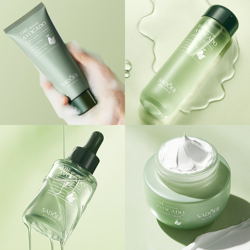 24 hot Product Avocado Skincare SADOER Cleaning, Hydrating, and Moisturizing Six Piece Set_voghion.com