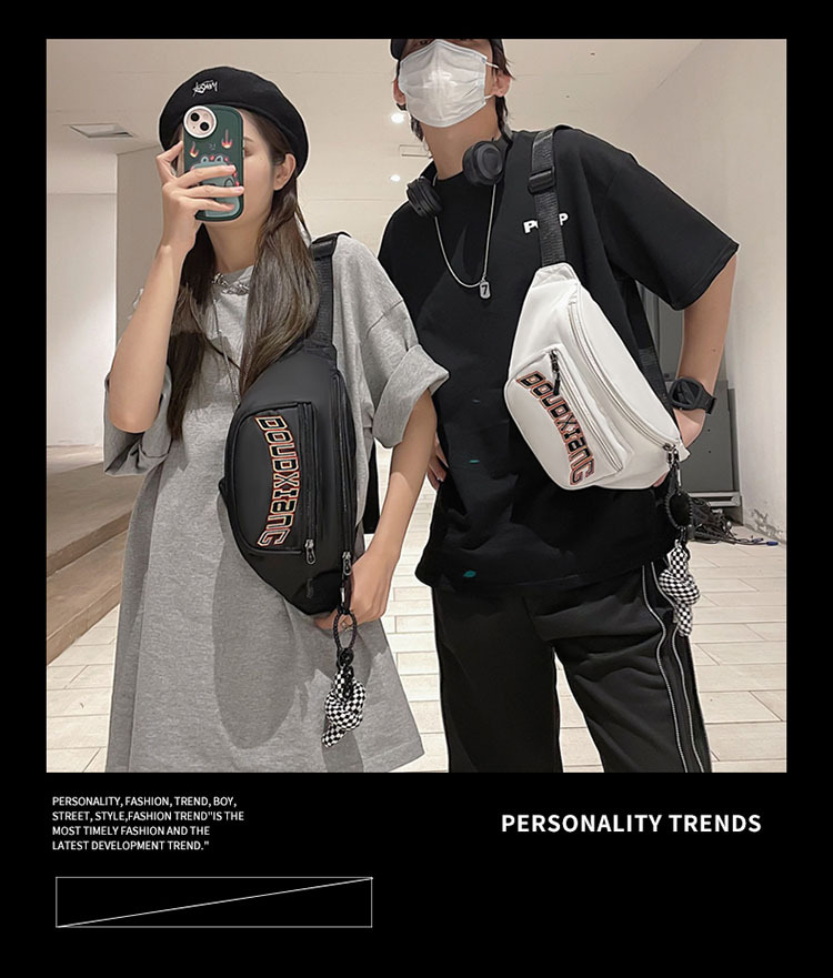 Nuovo marsupio da uomo versione coreana borsa a tracolla casual in nylon a tracolla borsa per il petto sportiva all'aria aperta di grande capacità_voghion.com
