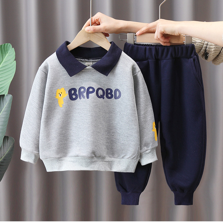 kids'clothing Children's POLO shirt and trousers fashion two-piece suit_voghion.com