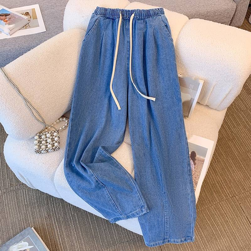 Lässiger zweiteiliger Denim-Anzug für Damen_voghion.com
