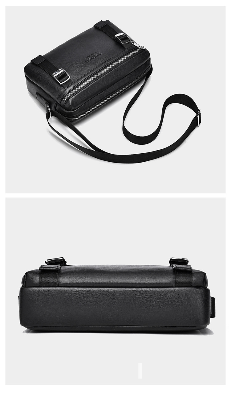 Men's High End Waterproof Shoulder Bag PU Trendy Versatile Messenger Bag Men's Large Capacity Bag_voghion.com