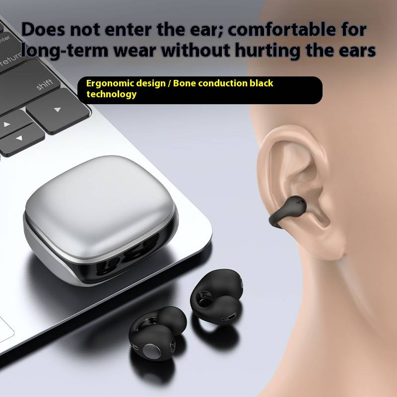 JX80 Open-Ear Bluetooth Headphones With Bone Conduction, Noise Cancellation, Secure Fit, 8H Playtime, IPX6 Waterproof, Bluetooth 5.3 For Workout_voghion.com
