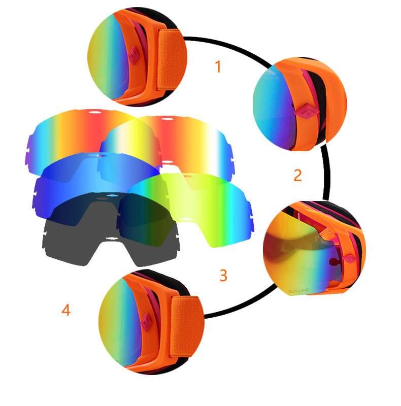 Winddichte Motorradbrille für Unisex mit austauschbaren Gläsern – UV-Schutz, Antibeschlag, für Radfahren, Skifahren und Outdoor-Sport_voghion.com