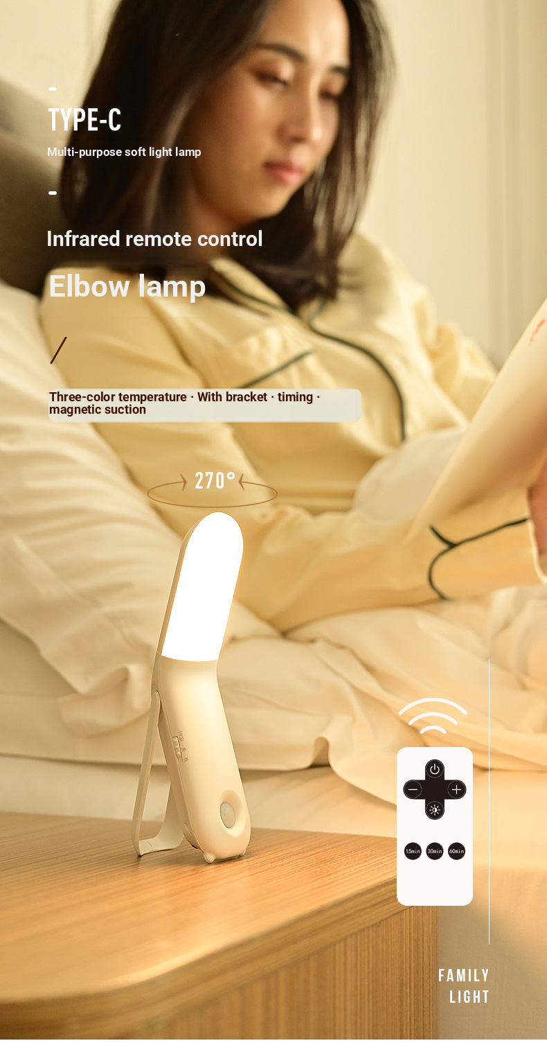 Piccola lampada da scrivania, luce notturna da comodino, lampada da campeggio, lampada ad assorbimento magnetico_voghion.com