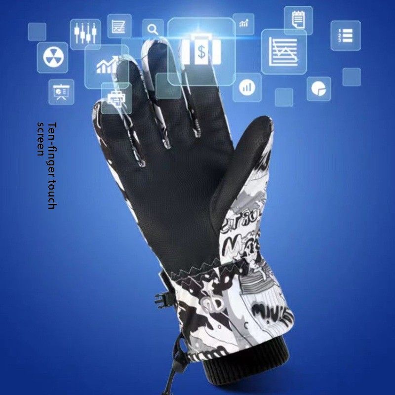 Nuovi guanti da sci unisex a cinque dita, impermeabili, caldi, con doppia tavola, resistenti all'usura, con touchscreen e fodera in pile_voghion.com