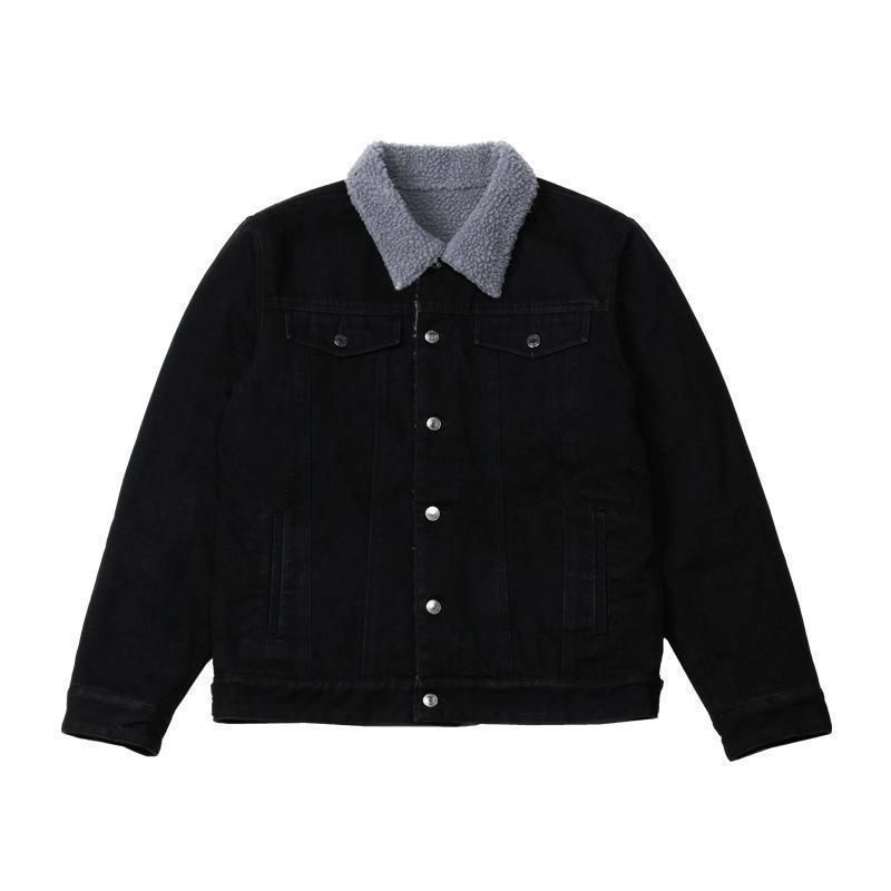 Cowboy Herbst/Winter 2019 Neue Artikel Verdickt Und Flankiert Lamm Wolle Mantel Baumwolle Koreanische Version Slim Fit herren Jacke_voghion.com