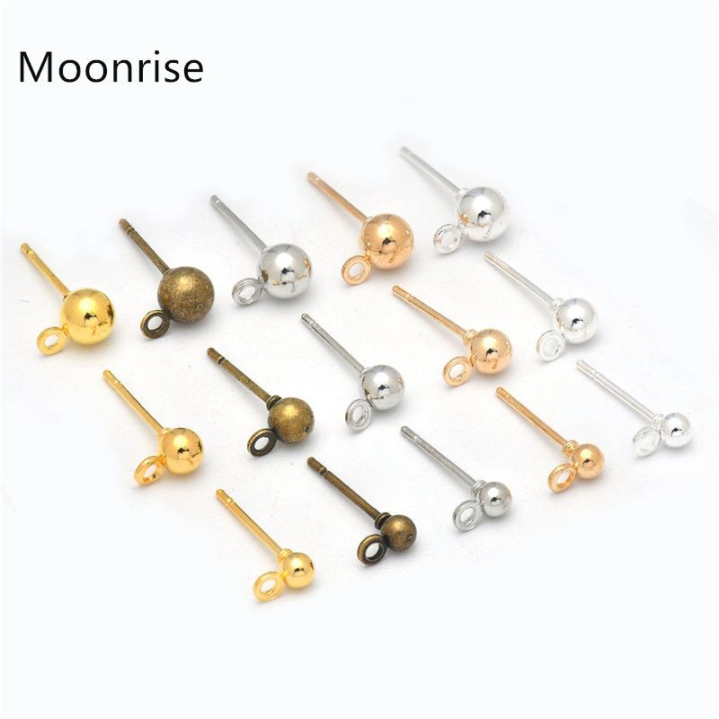 Orecchini Jin Kang Nai Xin, perline, 3/4/5 mm, anello 1,5 mm, 50 pezzi_voghion.com
