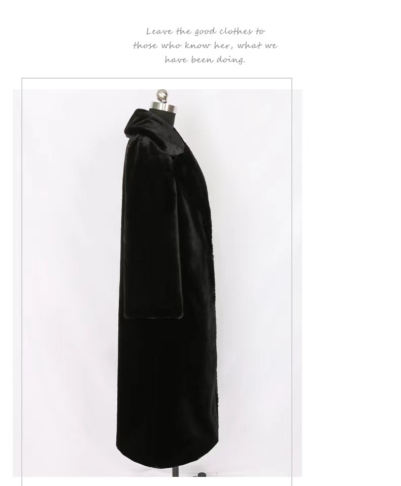 Damenmode-Anzugkragen-Langarmmantel aus Rex-Kaninchenfellimitat_voghion.com