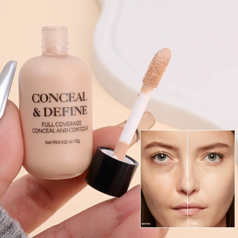 Full Cover Liquid Concealer Cream Makeup 12ML Invisible Eye Dark Circles Cream Face Foundation Waterproof Make Up Base Cosmetics_voghion.com