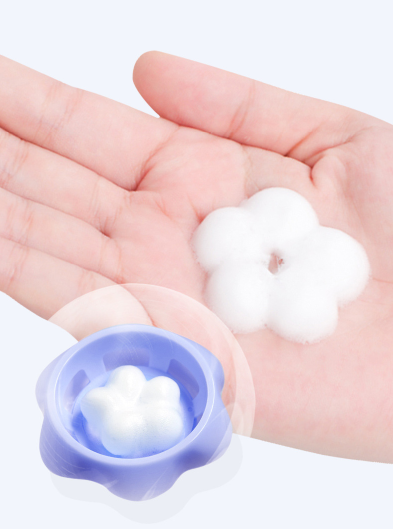 Cuidados com a pele Sabonete de espuma para as mãos com flor 300g Grande capacidade Push Bubble Fácil de limpar Pacote familiar Sabonete para as mãos_voghion.com