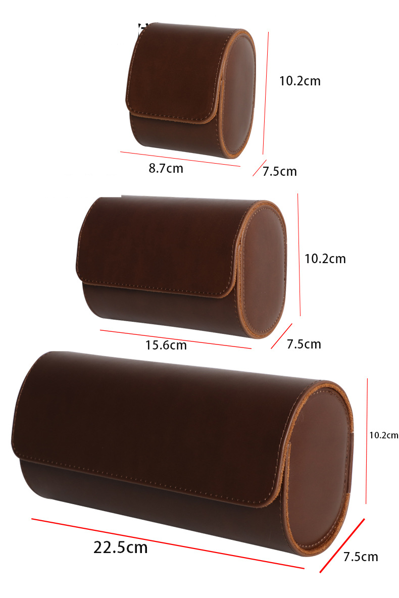 Horlogedoos van echt leer, opbergdoos voor een enkel/dubbel/drievoudig horloge, stofdichte, beschermende leren doos voor mechanisch horloge_voghion.com