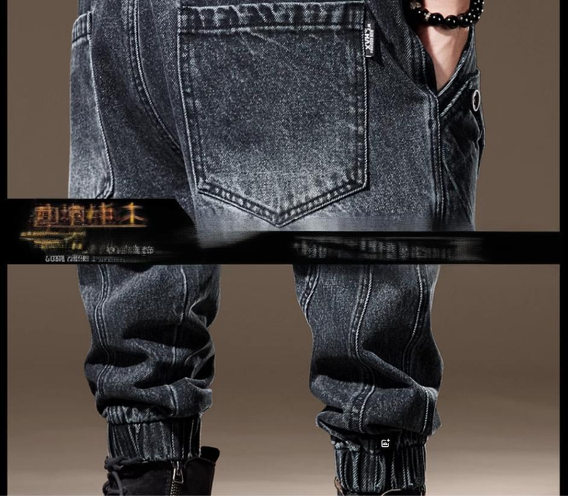 Jeans casual da uomo a gamba dritta, larghi, da lavoro, con tasche multiple, in denim elasticizzato, stile streetwear (blu chiaro, taglie dalla M alla 4XL)_voghion.com