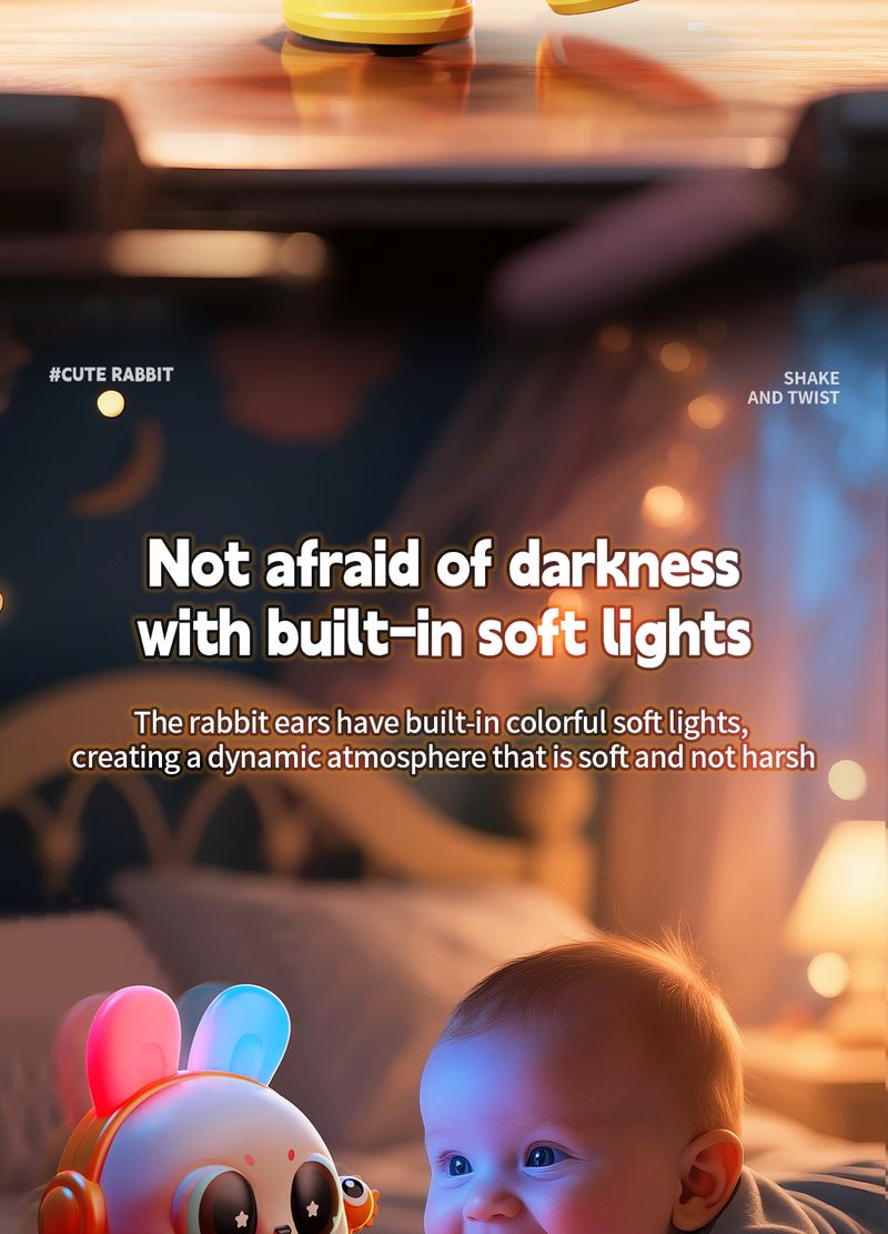 2025 Giocattoli Montessori per bambini, carini, cantanti e danzanti, a forma di coniglio elettrico, per neonati da 0 a 3 anni, giocattoli educativi per gattonare_voghion.com