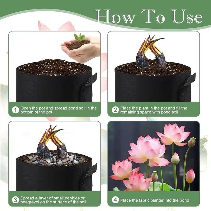 Pflanzbeutel für Wasserpflanzen, Teichpflanzenbecken, geeignet für Seerosen, Gemüse, Karotten, Zwiebeln, Kartoffeln_voghion.com