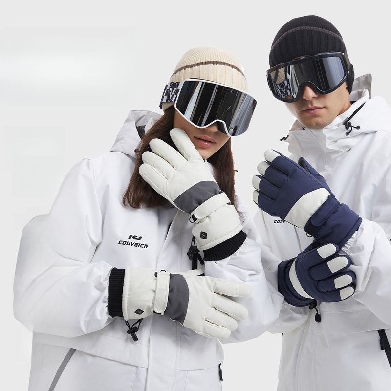 Winter wasserdichte, kältebeständige Nordost-Skihandschuhe, warm, verdickt, verschleißfest, mit geteilten Fingern, regenfeste Fahrradhandschuhe für den Außenbereich_voghion.com