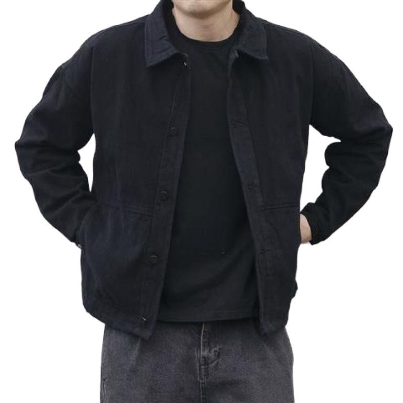 Høst og vinter Ny denimjakke Koreansk versjon Trendy merke Allsidig Løst Arbeidstøy Herre Vårtopp_voghion.com