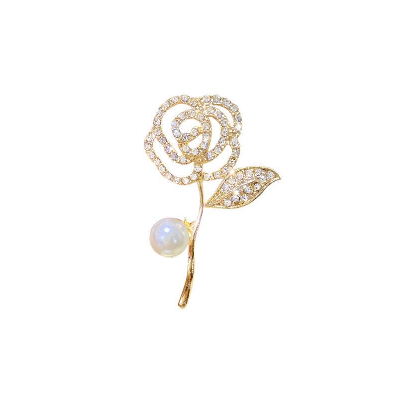 Rose High-End-Brosche Mode Exquisite Mantel Temperament Anzug Premium Pin Perle Brosche Zubehör_voghion.com