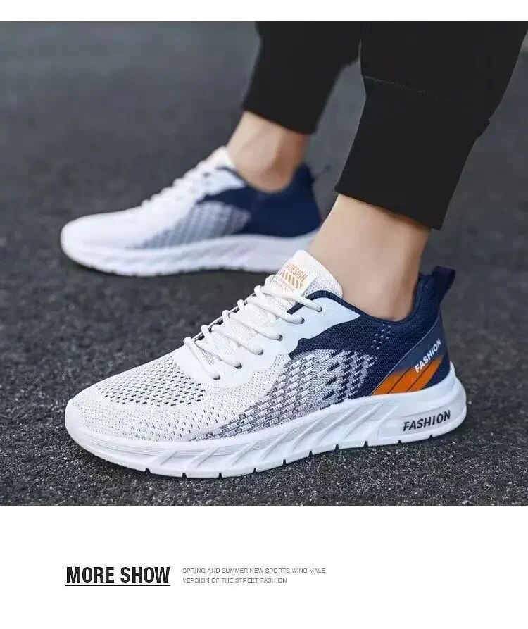 Zapatillas deportivas de punto transpirables para correr para hombre, zapatillas deportivas informales con cojín para gimnasio, zapatillas deportivas para correr al aire libre, zapatillas de tenis_voghion.com