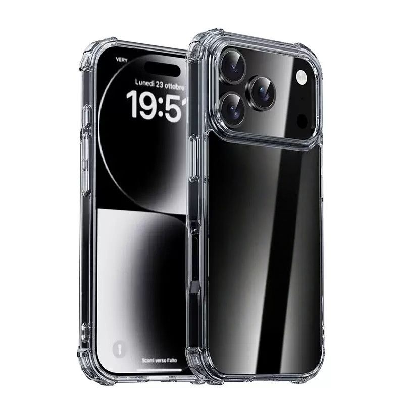 Transparent TPU Shockproof Protection Phone Case For IPhone 17 ProMax/17 Pro/1 /Air/16/15/14/13/12/11 - Clear_voghion.com