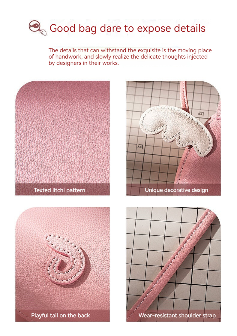 2024 novo mini porco feminino tecido ombro único crossbody auto feito artesanal diy material saco_voghion.com
