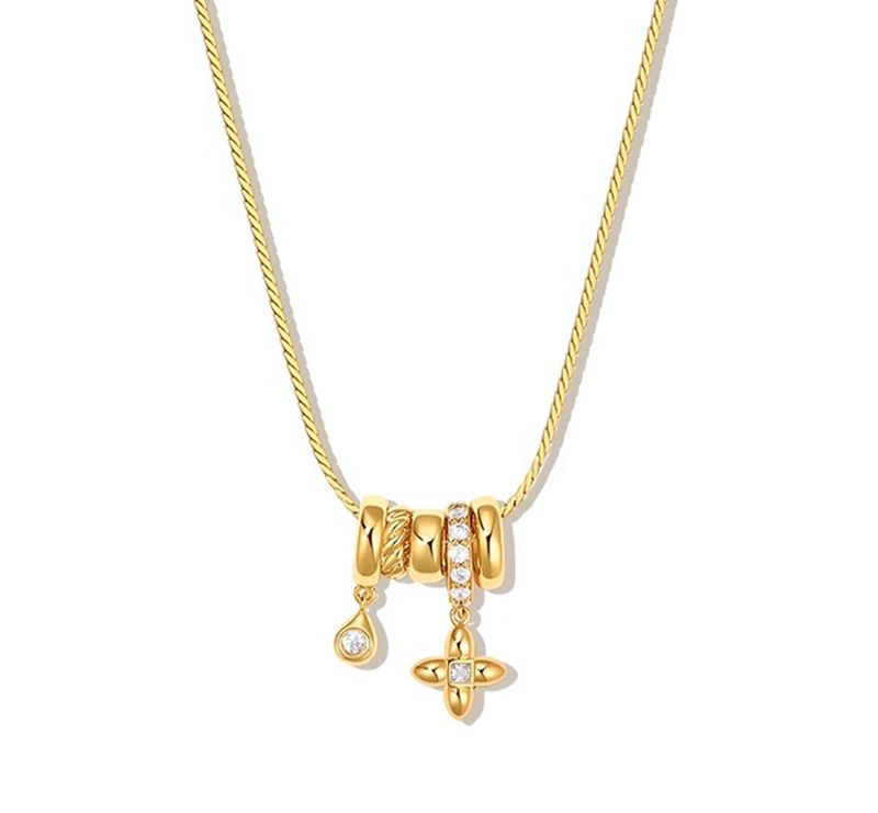 Collana con anello a stella, gioiello da donna, design di nicchia leggero e di lusso, alta moda, temperamento versatile, collana con clavicola_voghion.com