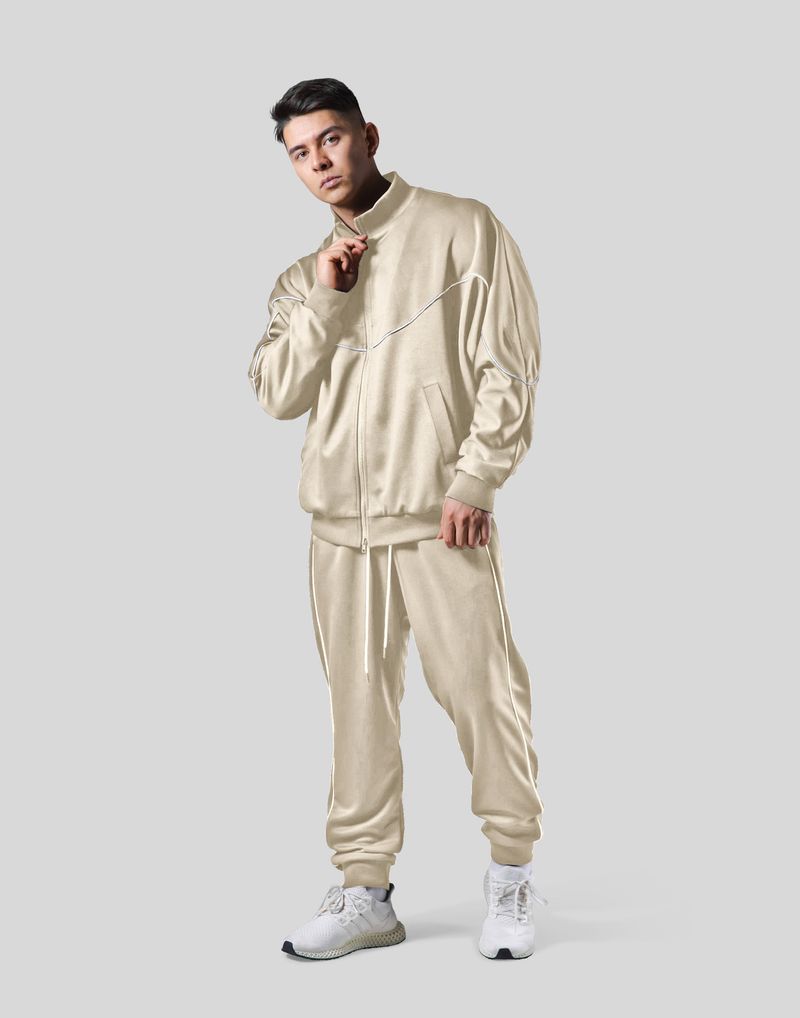 Abbigliamento da uomo in primavera e autunno, strato d'aria in poliestere e ammoniaca, set da corsa alla moda in due pezzi_voghion.com